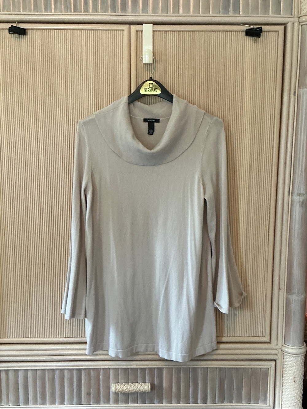 Alfani Light Gray Cowl-Neck Tunic